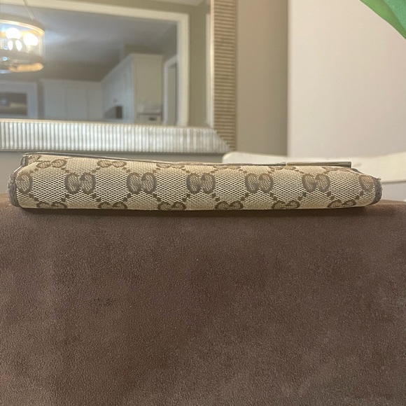Gucci Canvas and Brown Leather Long Wallet - Picture 6 of 13